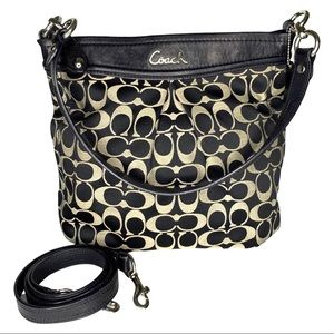 Coach Ashley F20111 Signature C Hippie Black Crossbody Shoulder Bag